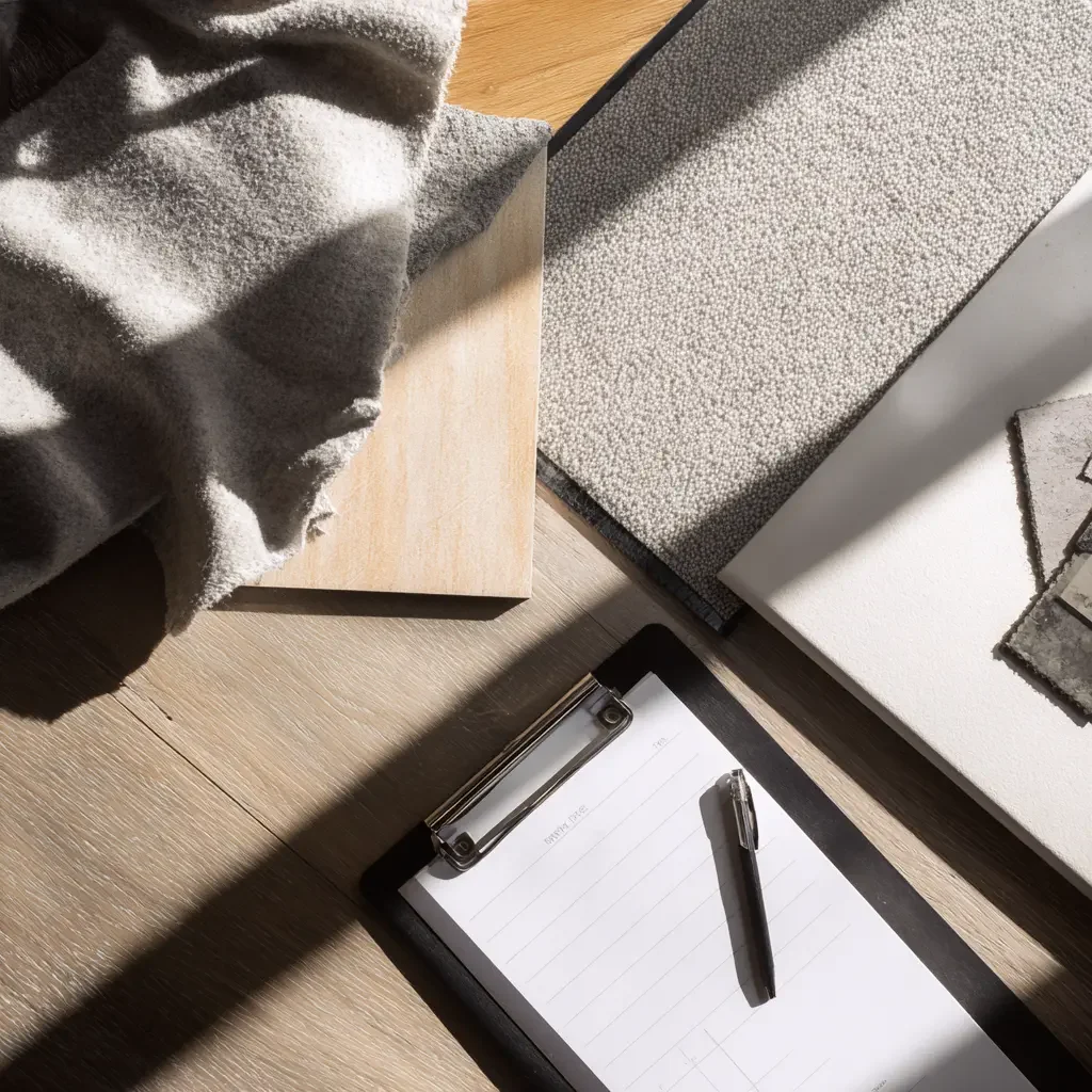 Pad & pen, flooring samples