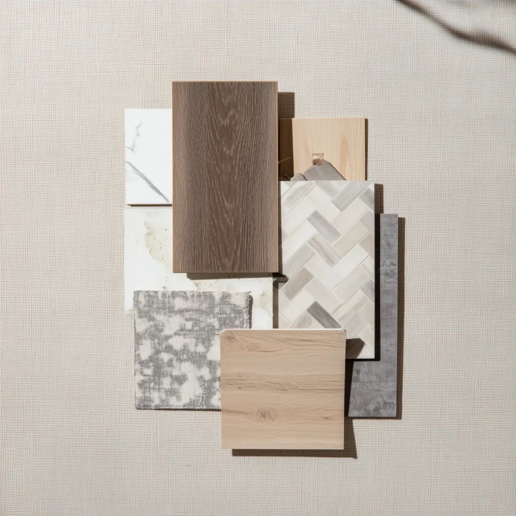 Vinyl flooring samples