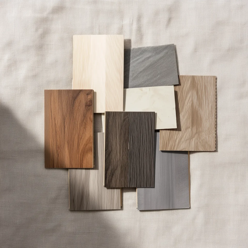 Laminate flooring samples