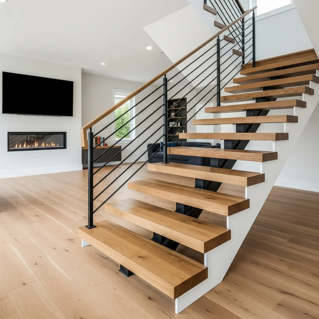 Beautiful hardwood stairs