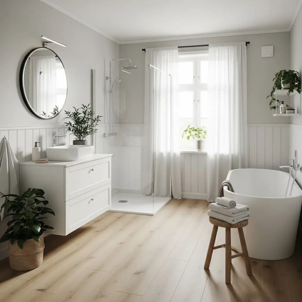 Laminate floors in bathroom